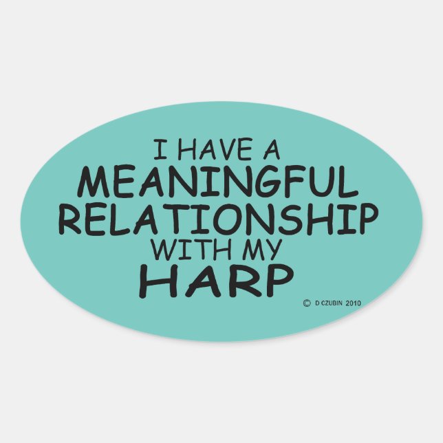 Sticker ovale Harpe de relation significative (Devant)
