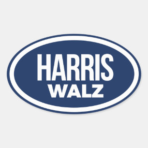 Sticker Ovale Harris Walz 2024