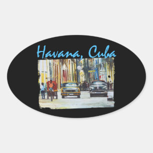 Sticker Ovale Havana Habana Viejo Cuba