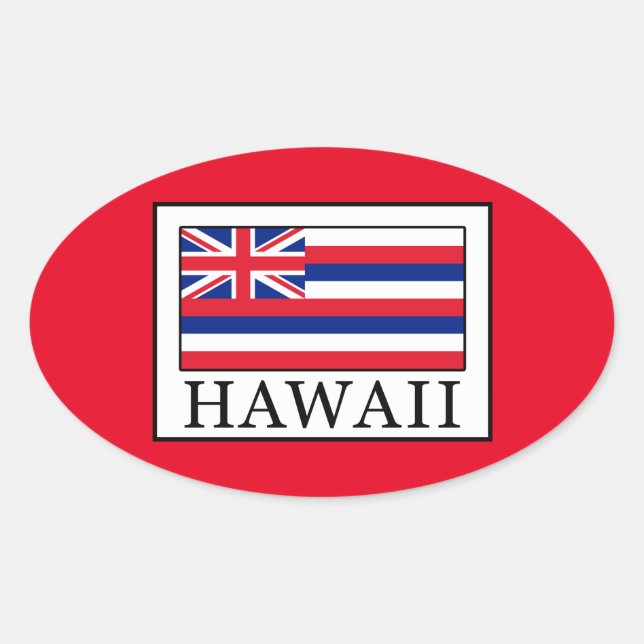 Sticker Ovale Hawaii (Devant)