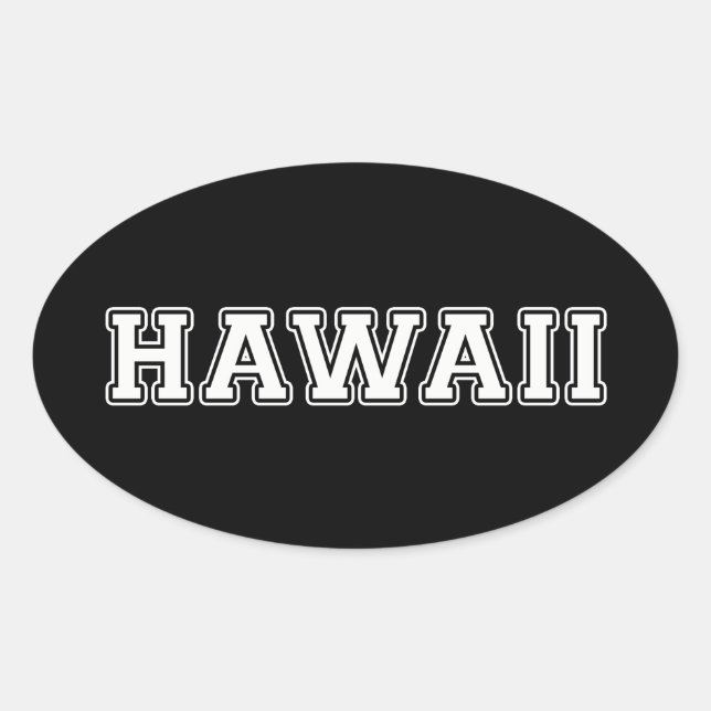 Sticker Ovale Hawaii (Devant)