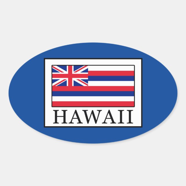 Sticker Ovale Hawaii (Devant)