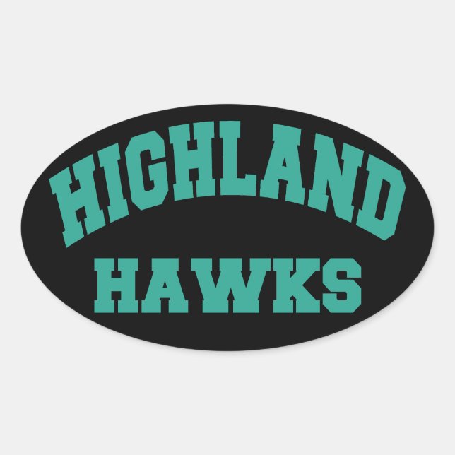 Sticker Ovale Hawks des Highlands (Devant)
