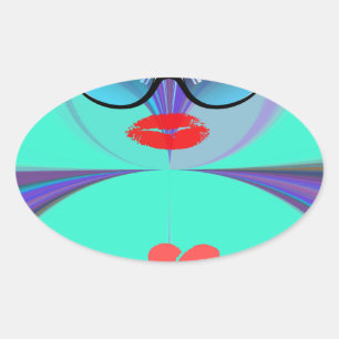 Sticker Ovale Heart Selfie