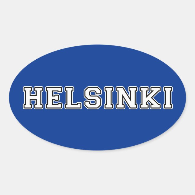 Sticker Ovale Helsinki Finlande (Devant)