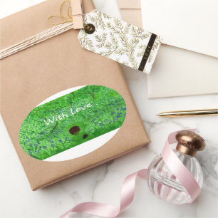 Sticker Ovale Hérisson Bluebell Wood