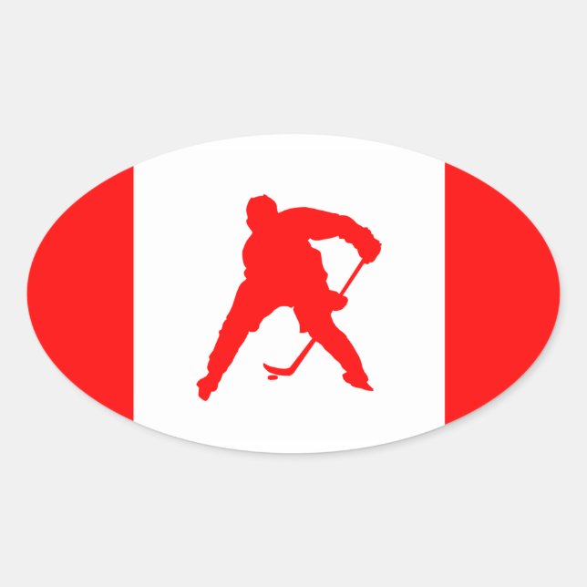 Sticker Ovale Hockey Canada (Devant)