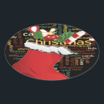 Sticker Ovale HoHo ! Merry Christmas TOXITS et Happy New Year<br><div class="desc">HoHoHo ! Joyeux CADEAUX de Noël et un joyeux nouvel an d'art Imprimer Voici "HoHoHo! Joyeux CADEAUX de Noël et un joyeux imprimé d'art du Nouvel An", une pièce vibrante et festive qui incarne la joie de la saison des Fêtes. L'arrière - plan sombre met en valeur les éléments colorés,...</div>