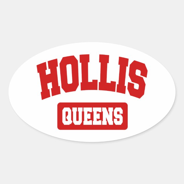 Sticker Ovale Hollis, Queens, New York (Devant)
