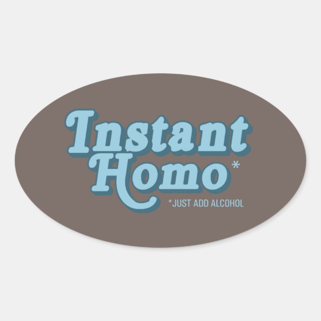 STICKER OVALE HOMO INSTANTANÉ (Devant)
