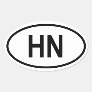 Sticker Ovale Honduras "HN"