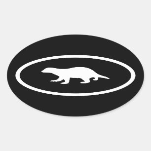 Sticker Ovale Honey Badger