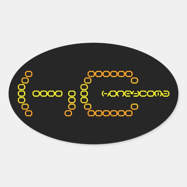 Sticker Ovale honeycoma (Devant)