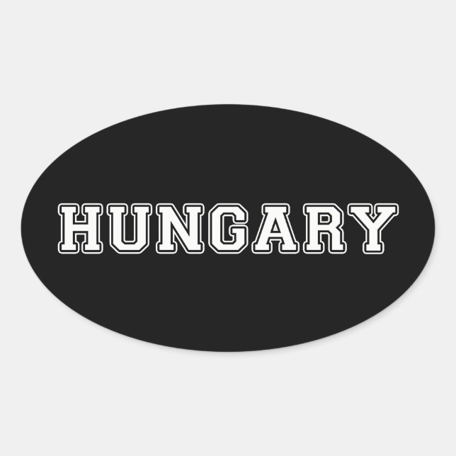 Sticker Ovale Hongrie (Devant)