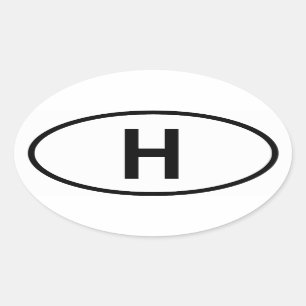 Sticker Ovale Hongrie "H"