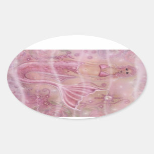 Sticker Ovale Hope Mermaid Par Renee L. Lavoie