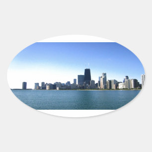 Sticker Ovale Horizon de Chicago