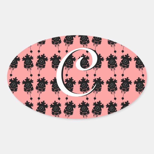 Sticker Ovale Horloges Cukoo (Devant)