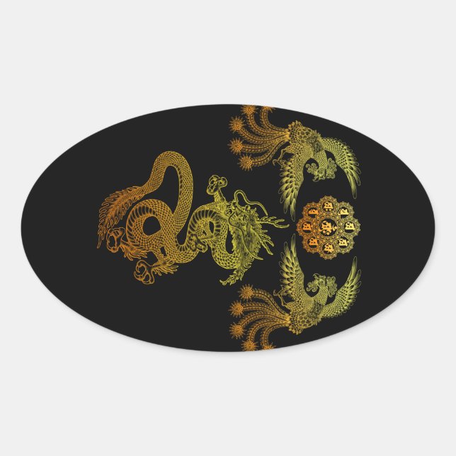 Sticker Ovale Houou ryuu (Devant)