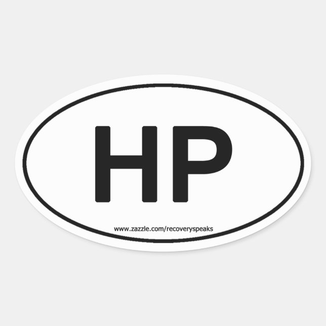 Sticker ovale HP HAUTE PUISSANCE (Devant)