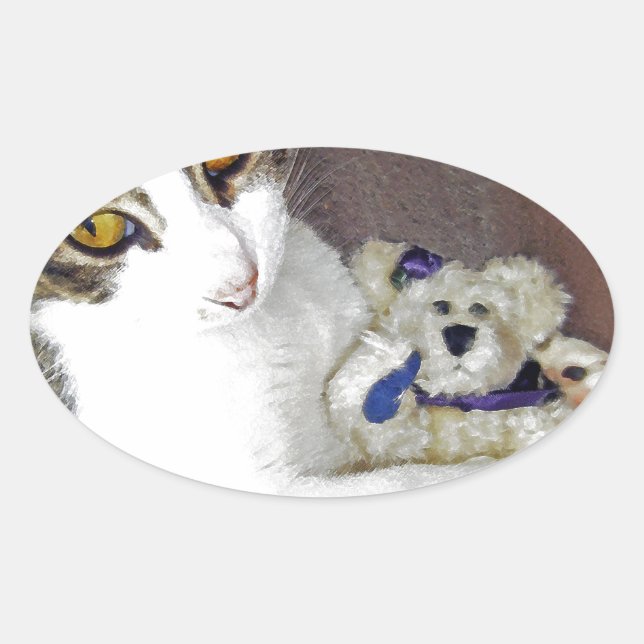 Sticker Ovale Huile d'ours (Devant)