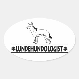 Sticker Ovale Humour norvégien Lundehunt