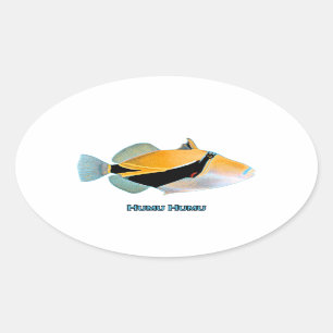 Sticker Ovale Humu Humu Fish