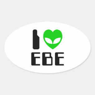 Sticker Ovale I Alien Heart EBE