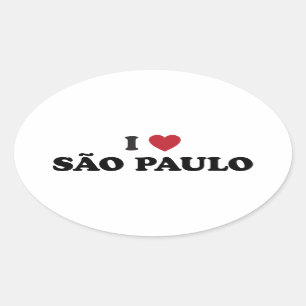 Sticker Ovale I coeur Sao Paulo Brésil