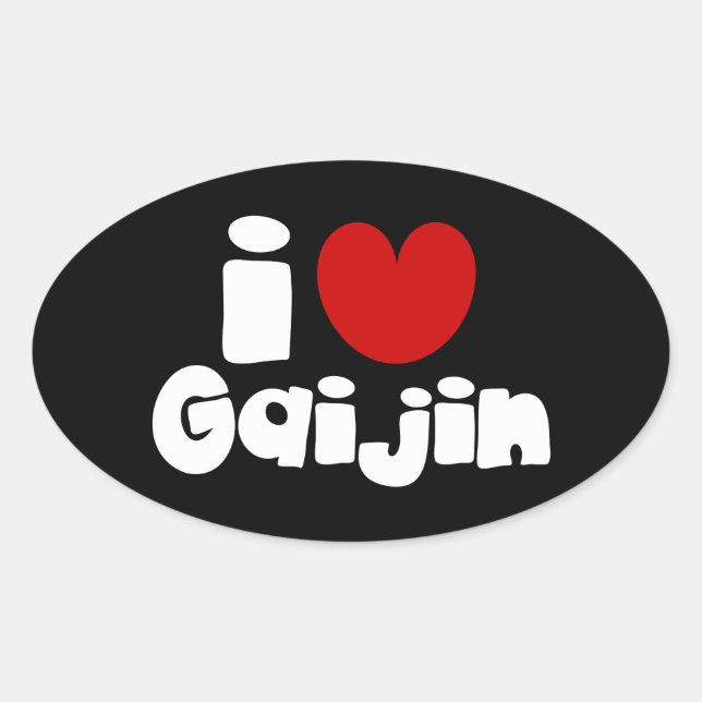 Sticker Ovale i heart Gaijin (Devant)