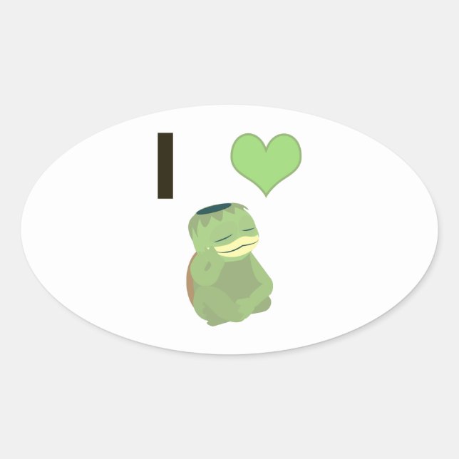 Sticker Ovale I Heart Kappa (Devant)
