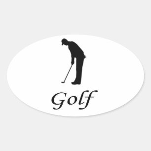 Sticker Ovale I Love Golf