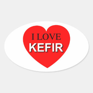 Sticker Ovale I Love Kefir