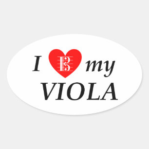Sticker Ovale I Love My Viola
