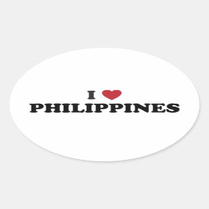 Sticker Ovale I Love Philippines