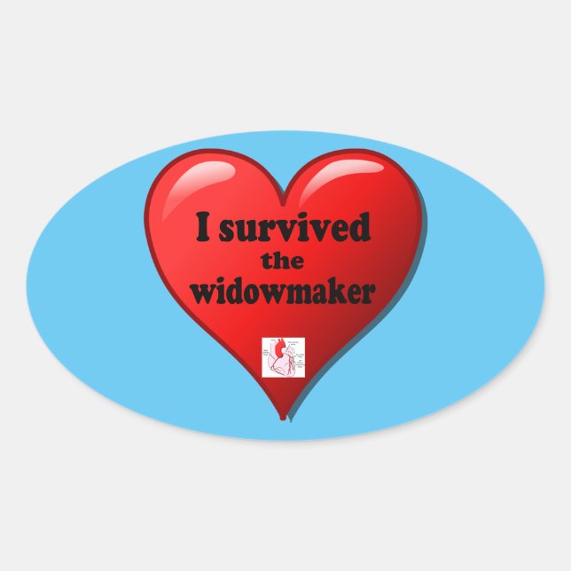 Sticker Ovale I Survived the widowmaker (Devant)