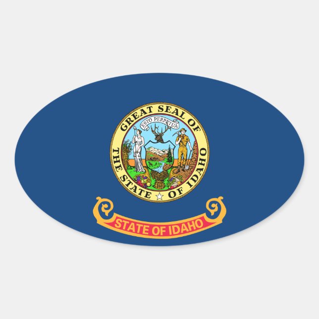 Sticker Ovale Idaho (Devant)
