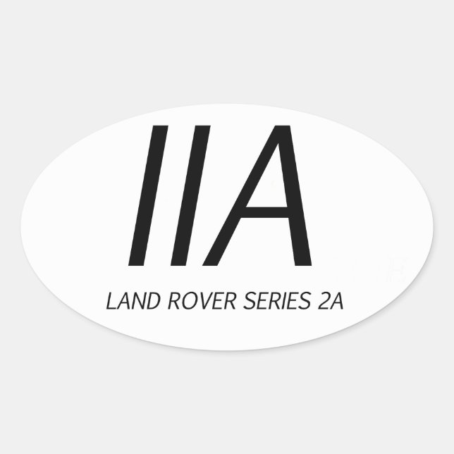Sticker Ovale IIA Land Rover série IIA (Devant)