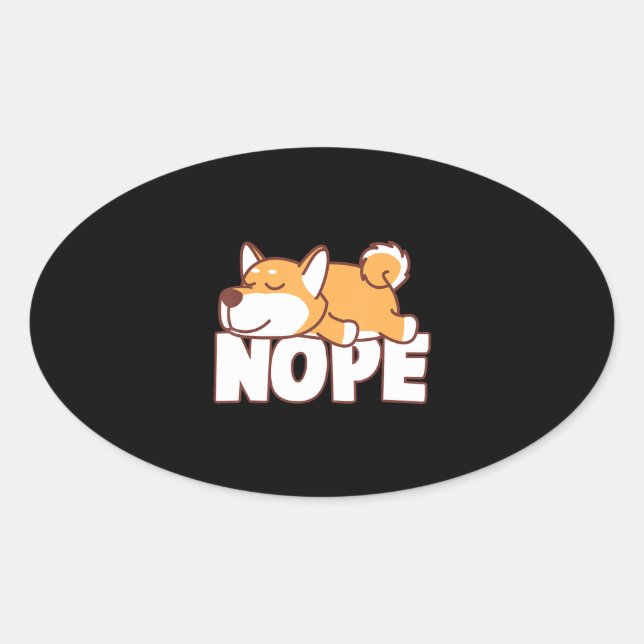 Sticker Ovale Île de Raring | funny nope lapet vend (Devant)