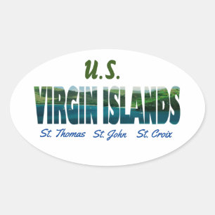 Sticker Ovale Îles Vierges américaines