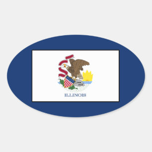 Sticker Ovale Illinois