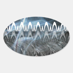 Sticker Ovale Impression artistique Abstraite remarquable