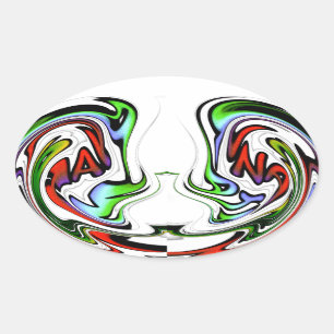 Sticker Ovale Imprimer Hakuna Matata Whirl Art Extraordinaire
