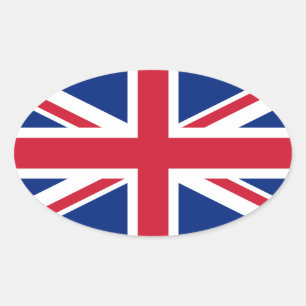 Sticker Ovale Indicateur Union Jack