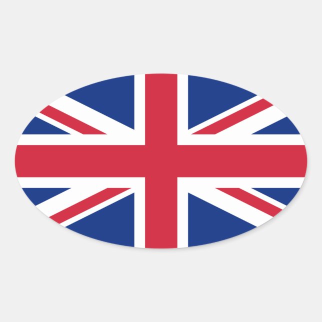 Sticker Ovale Indicateur Union Jack (Devant)