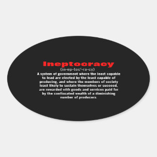 Sticker Ovale Ineptocratie