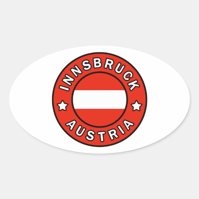 Sticker Ovale Innsbruck Autriche (Devant)