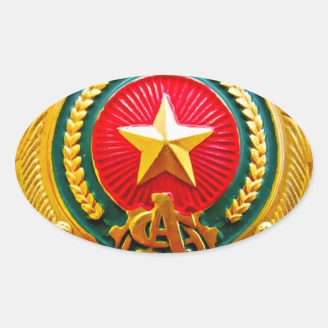 Sticker Ovale Insigne de police et de service des incendies (Devant)