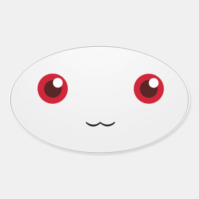 Sticker Ovale Inspiré par Kyubey (Devant)