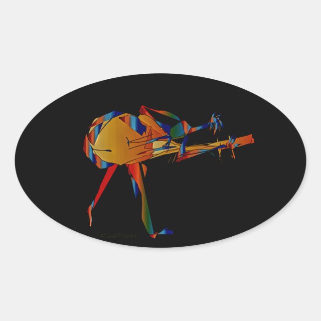 Sticker Ovale Instrumentaliste (Devant)